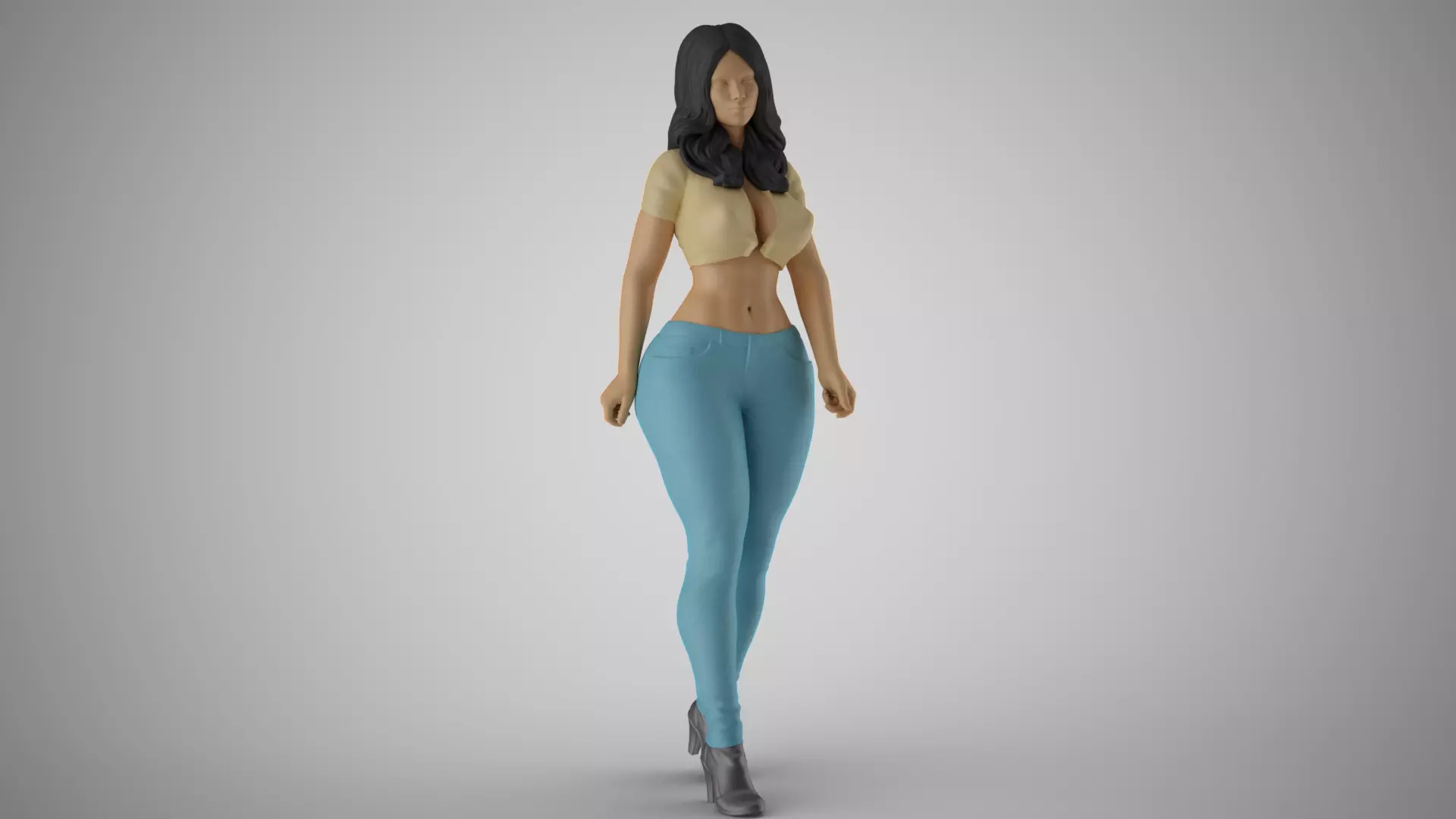Woman Loitering 3D print model_0