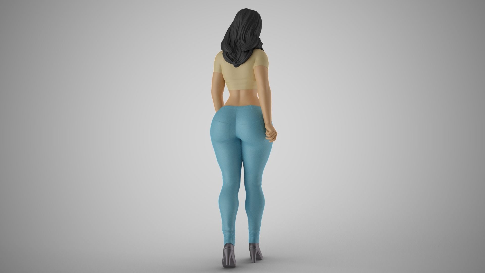 Woman Loitering 3D print model_6