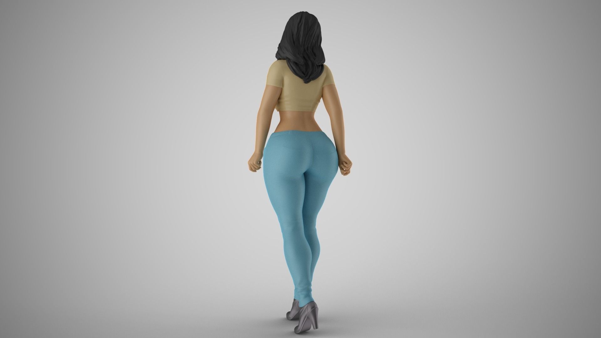 Woman Loitering 3D print model_7