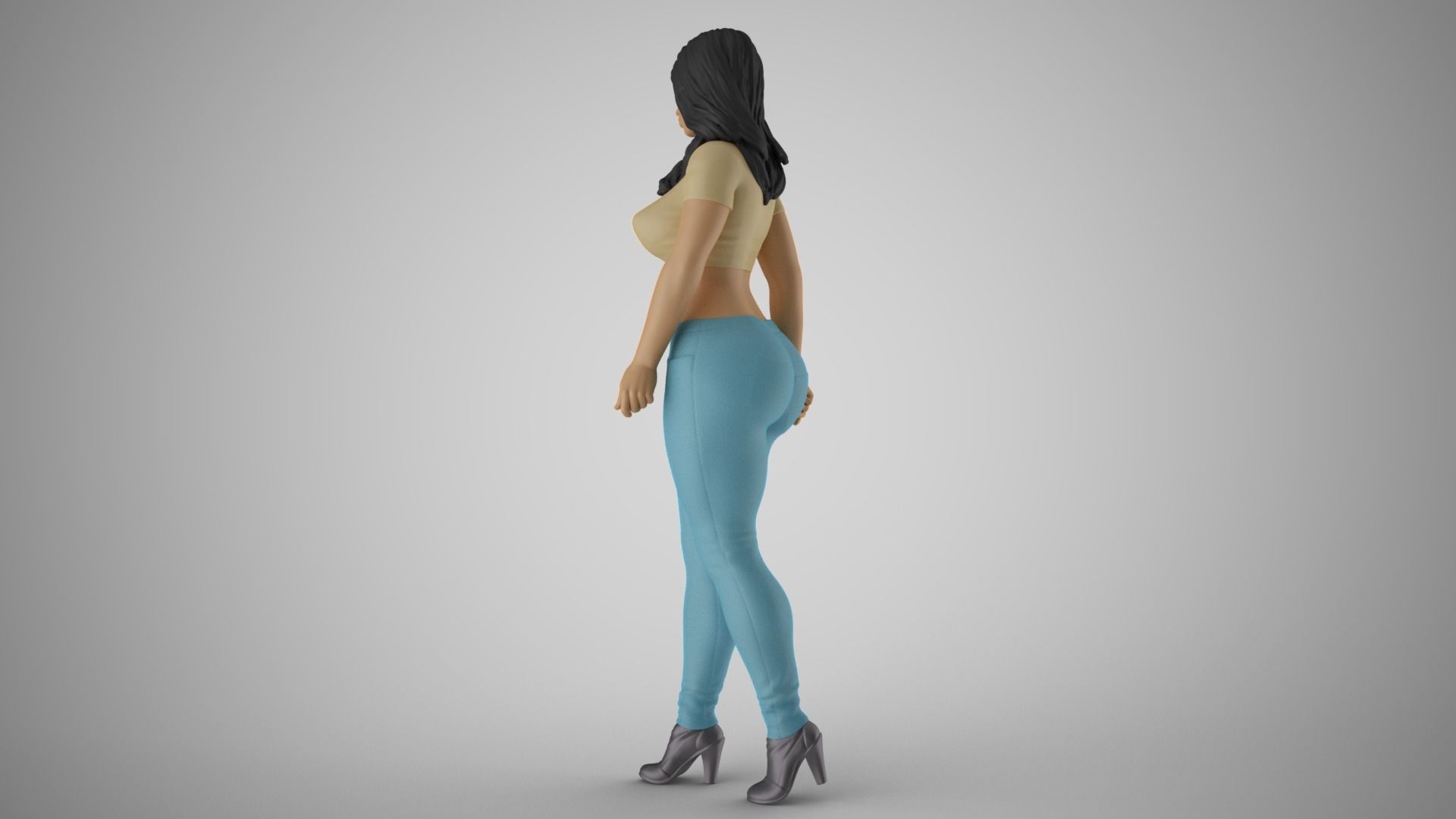 Woman Loitering 3D print model_8
