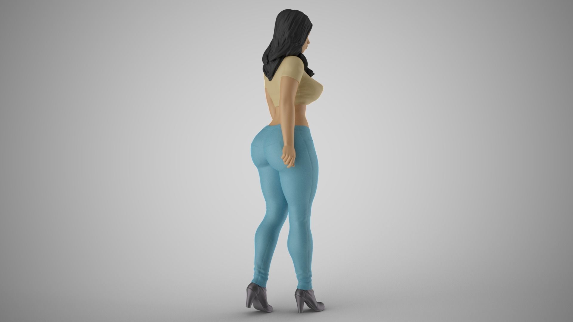 Woman Loitering 3D print model_5
