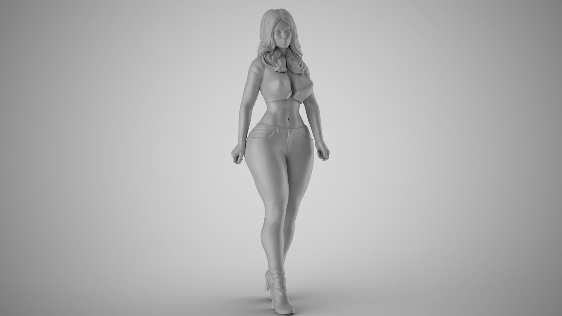 Woman Loitering 3D print model_2