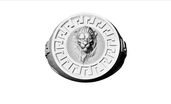  Lion ring 3D print model