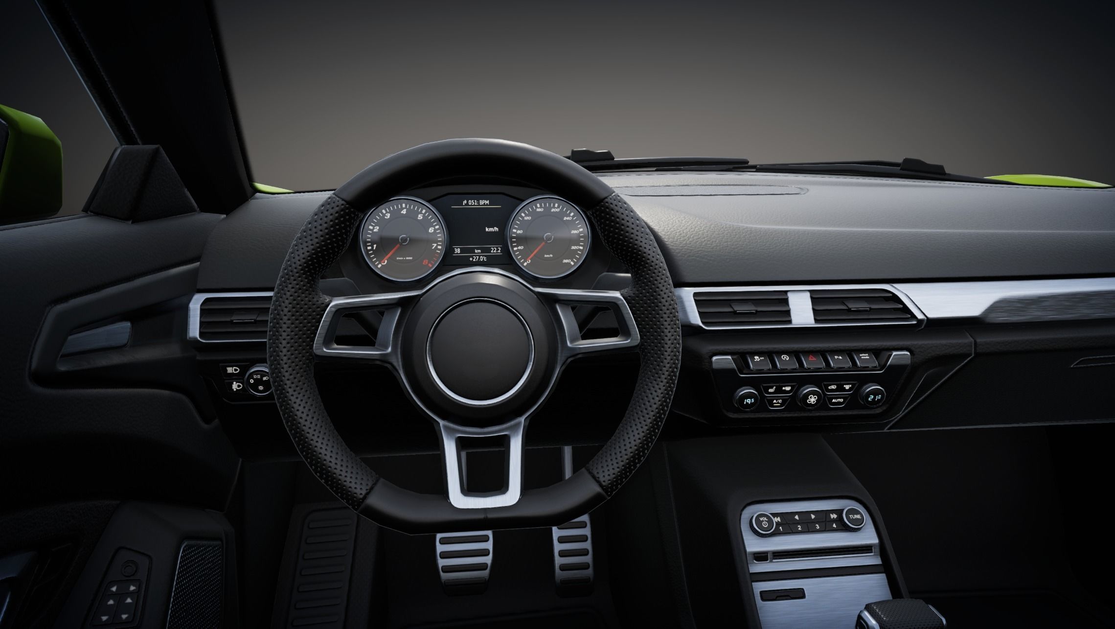 Realistic Car HD 06 Low-poly 3D model_9