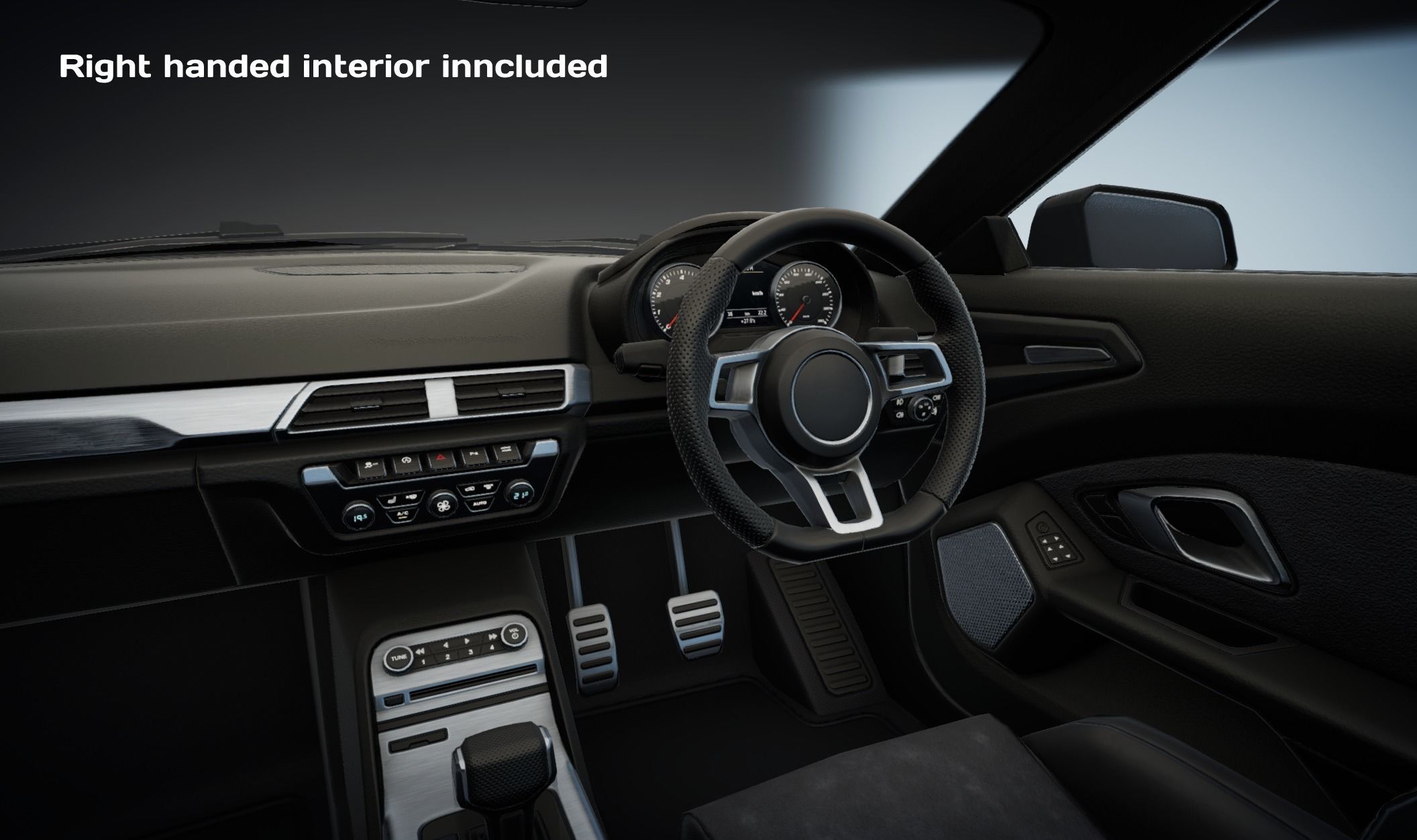 Realistic Car HD 06 Low-poly 3D model_13