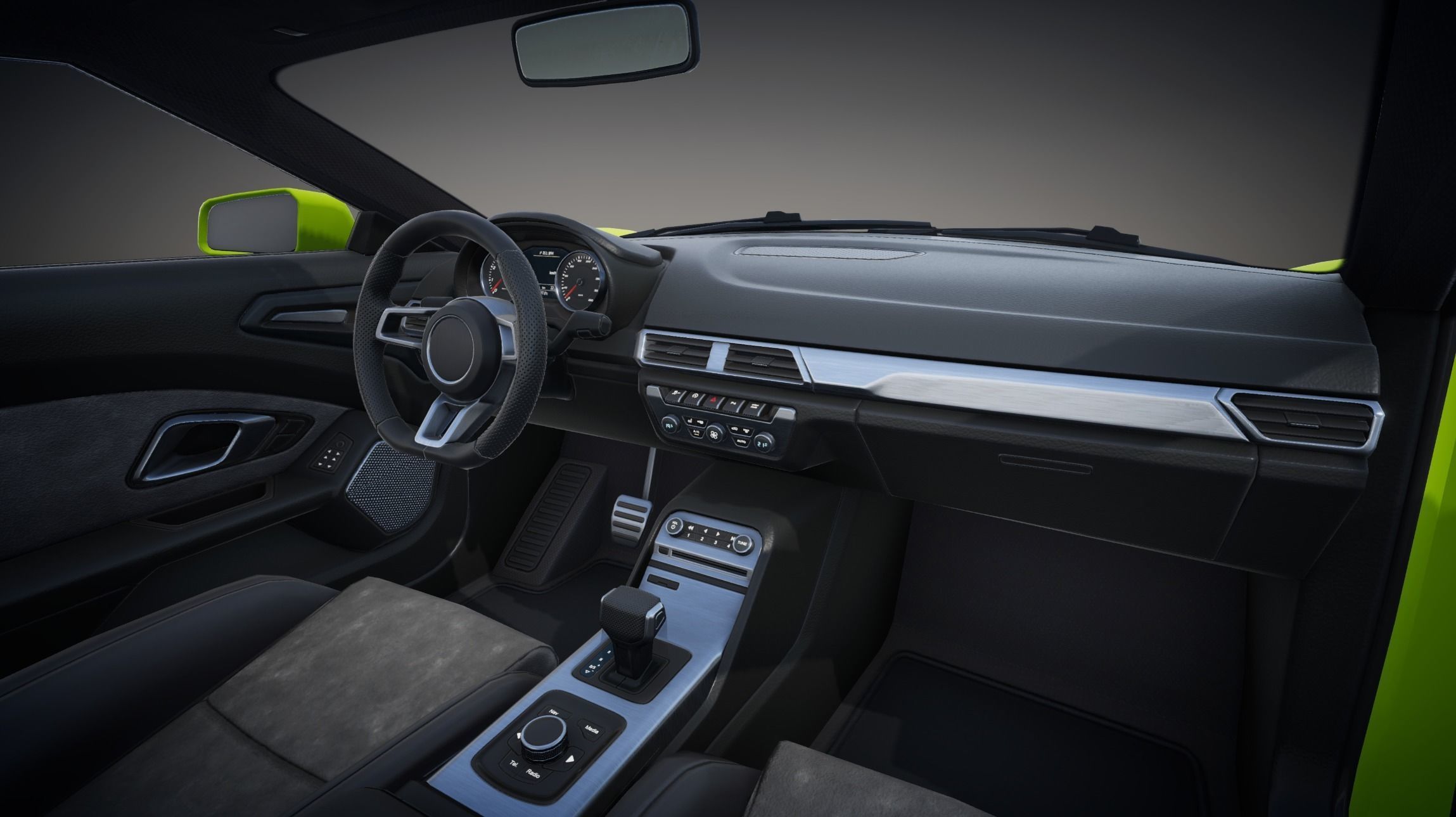 Realistic Car HD 06 Low-poly 3D model_10