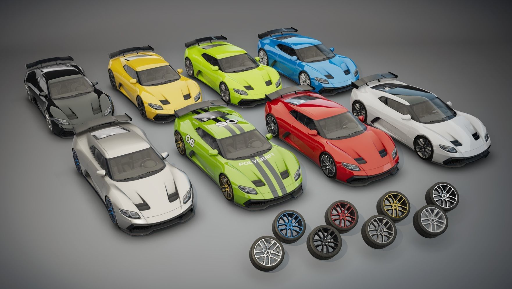 Realistic Car HD 06 Low-poly 3D model_6