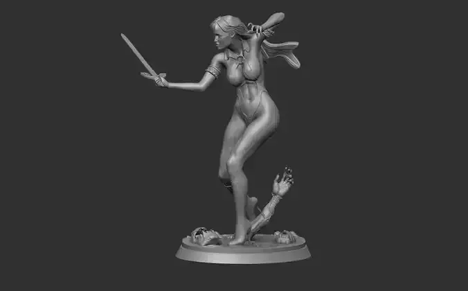 Vampirella with blade Diorama