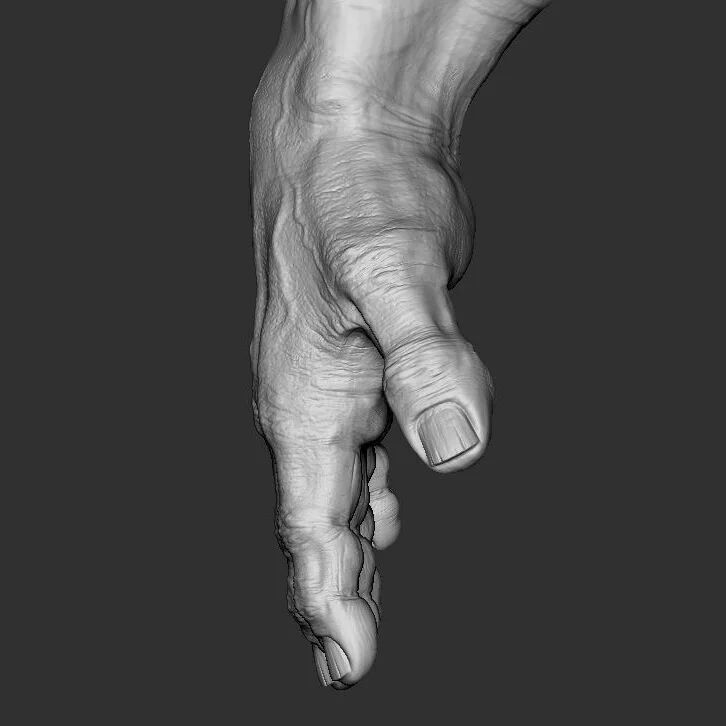 Hand 3D Model Low-poly 3D model_7
