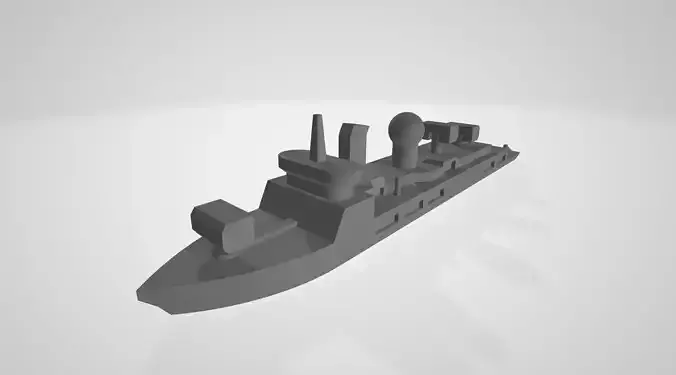 Baka class missile range instrumentation ship Free 3D print model