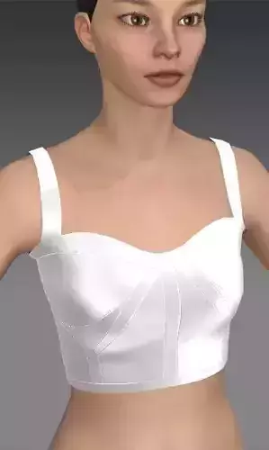 CORSET BLOUSE WHITE SILK SATIN LOOK