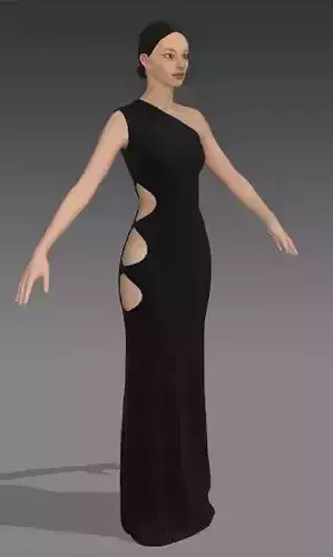 COLOR BLACK MATTE DRESS  FASHION STYLE LOOK CHIC 