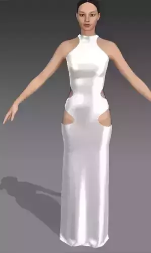 COLOR WHITE DRESS FASHION STYLE LOOK CHIC ART CLOTHES 