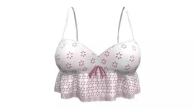 Strap Bralette With Frills