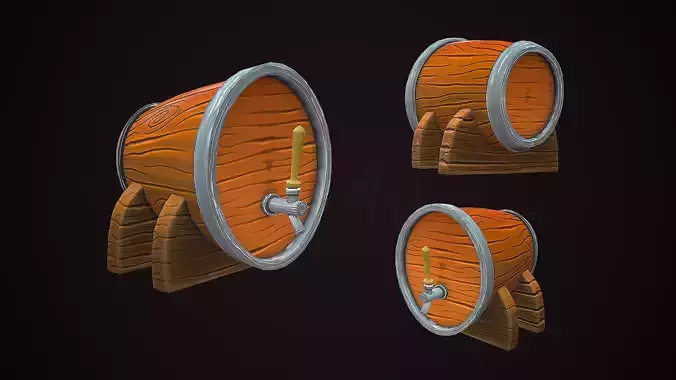BEER BARREL STYLIZED CARTOON 