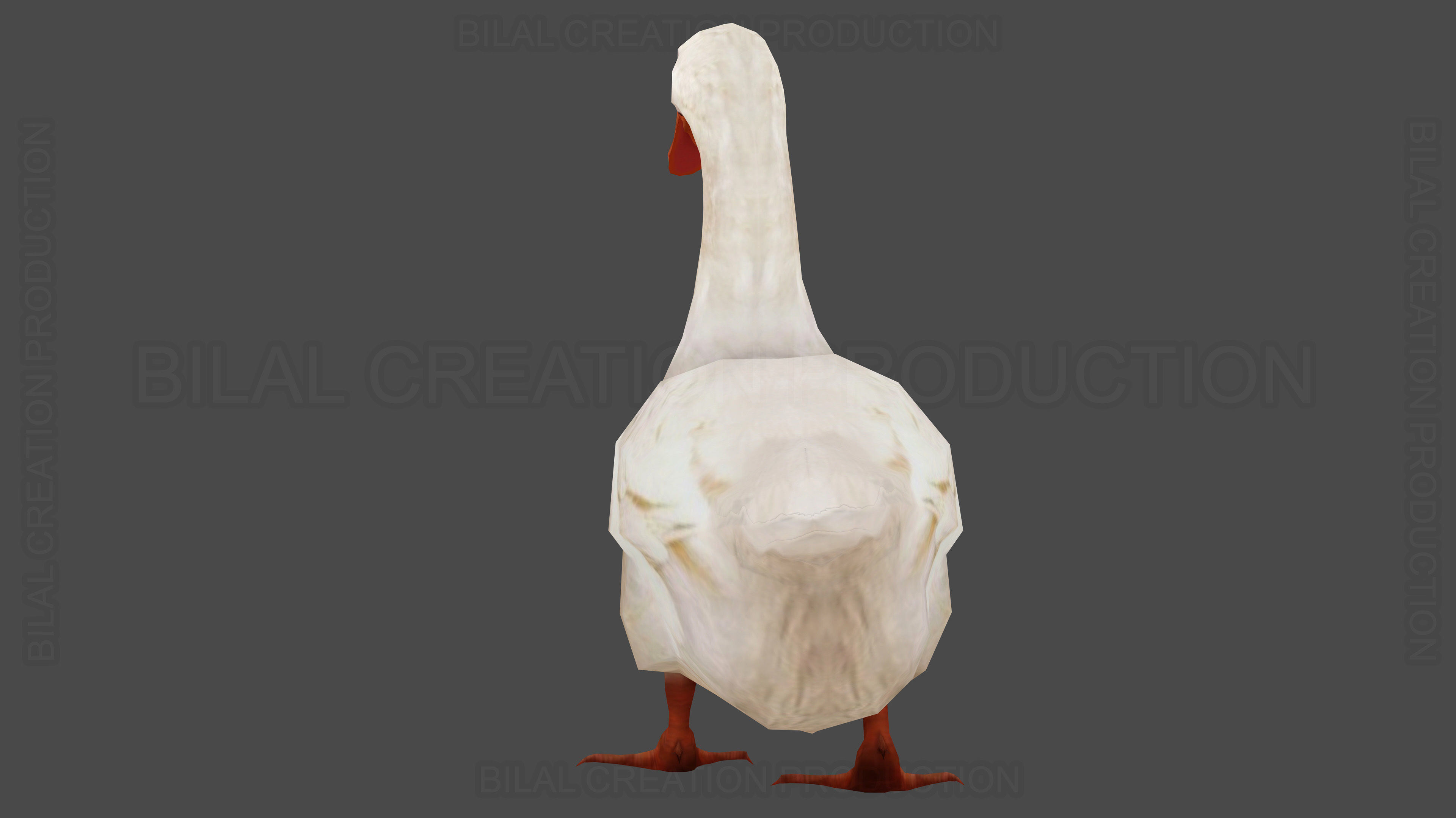 Duck Rigged Animated 3 Low-poly 3D model_9