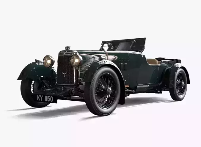 Aston Martin S4 Vintage Car Rigged