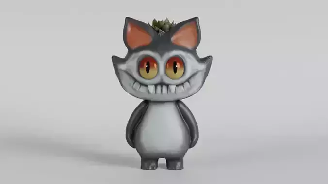 Terrorific cat planter - STL for 3d printing