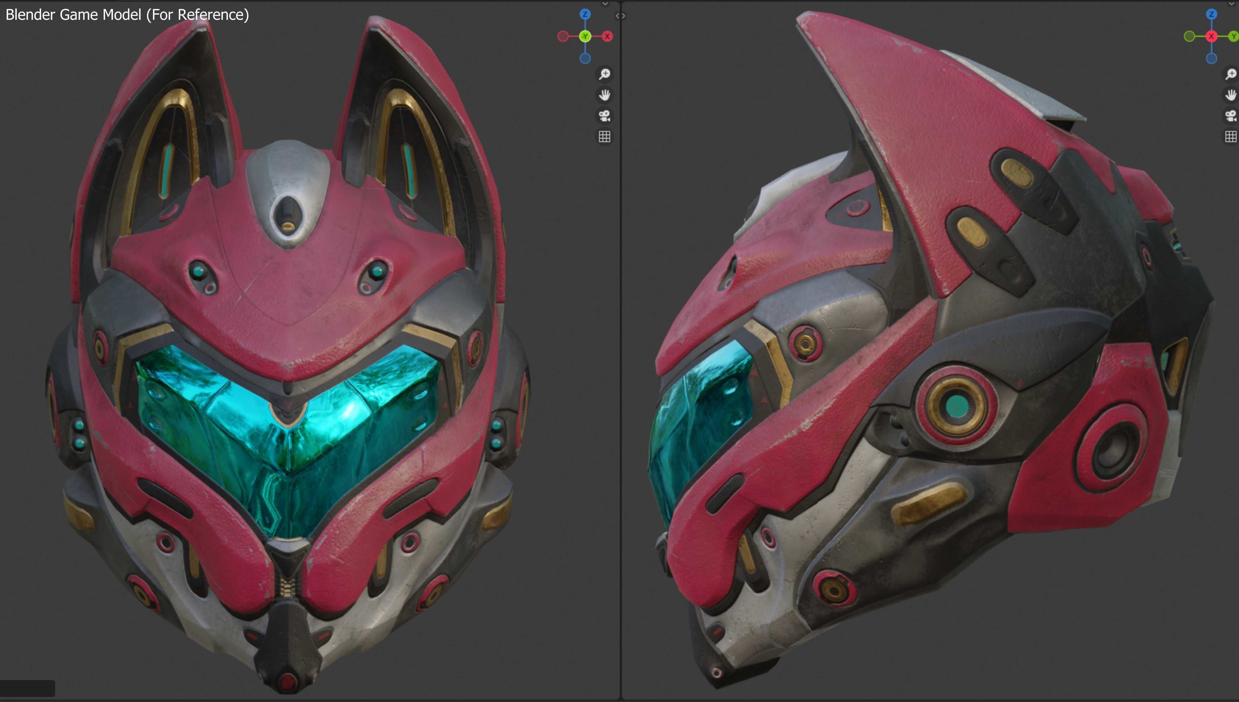 STL models helm for Yui Spec Ops Cat 3D print model_3