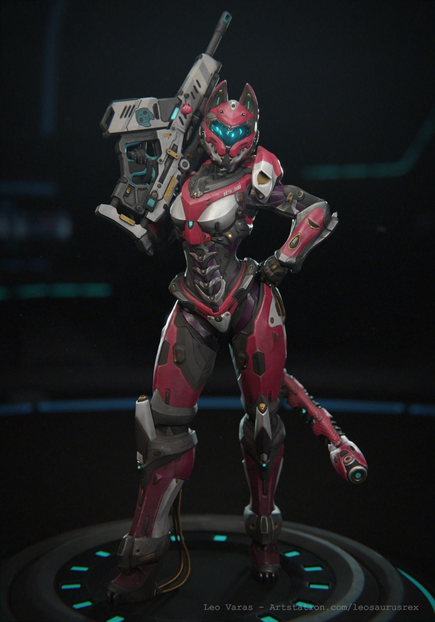 STL models helm for Yui Spec Ops Cat 3D print model_4