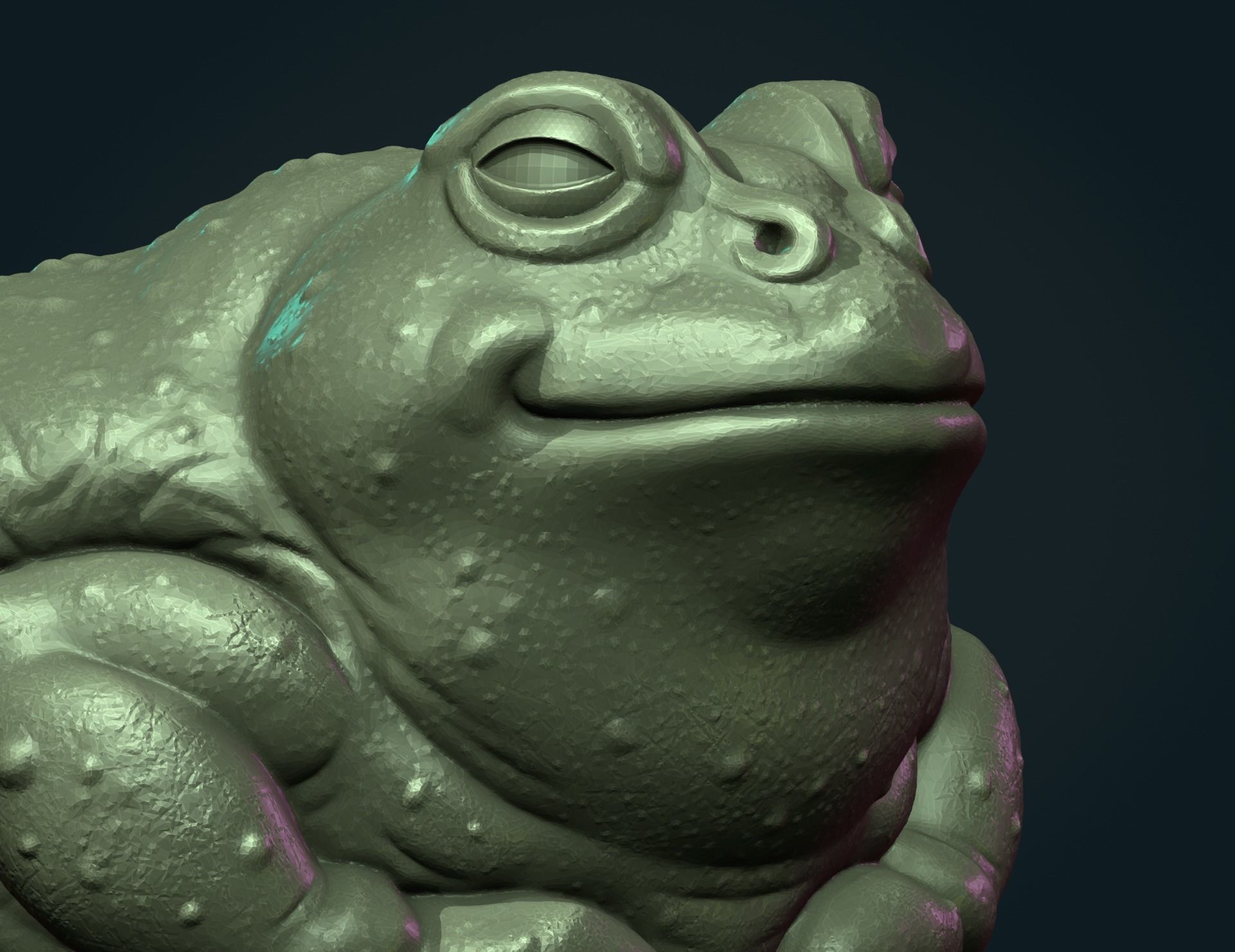 Fat Toad Frog 3D print model_10