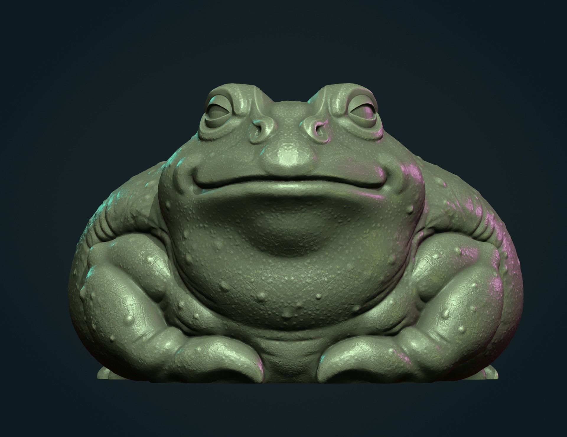 Fat Toad Frog 3D print model_6