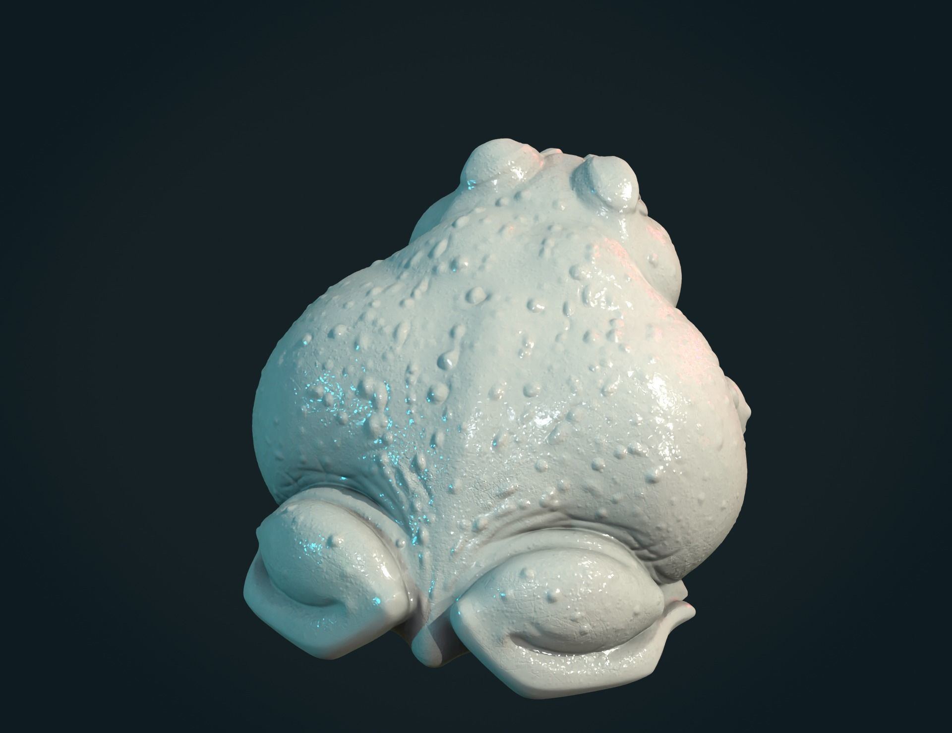 Fat Toad Frog 3D print model_12