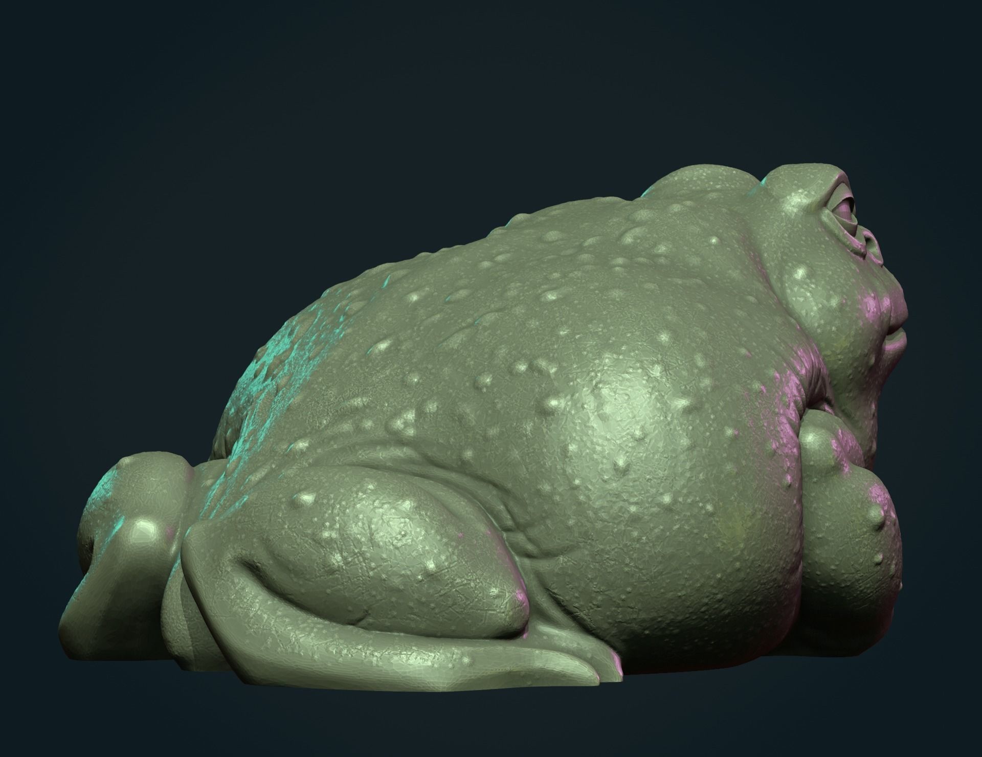 Fat Toad Frog 3D print model_7