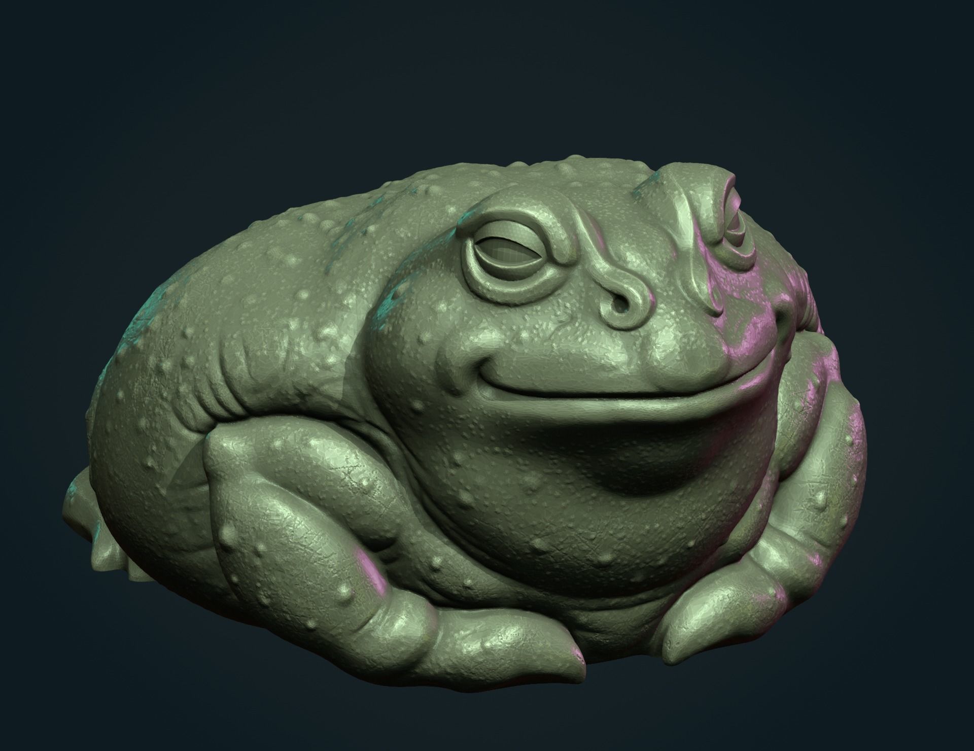 Fat Toad Frog 3D print model_5