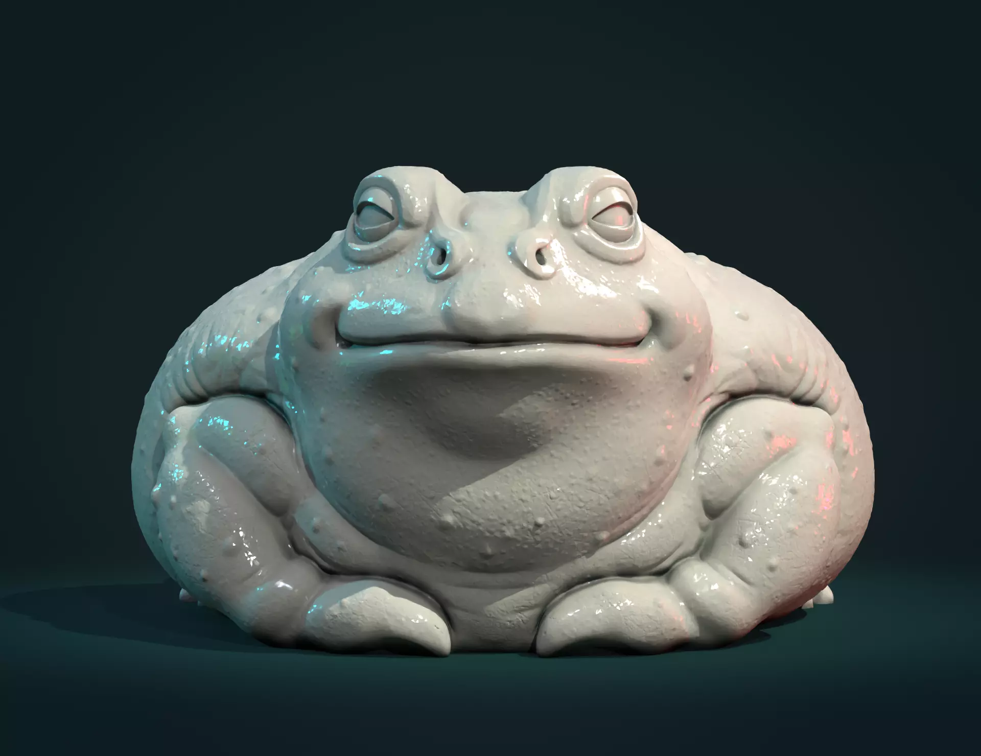 Fat Toad Frog 3D print model_0