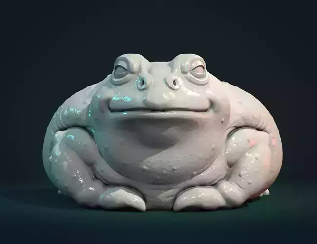Fat Toad Frog 3D print model