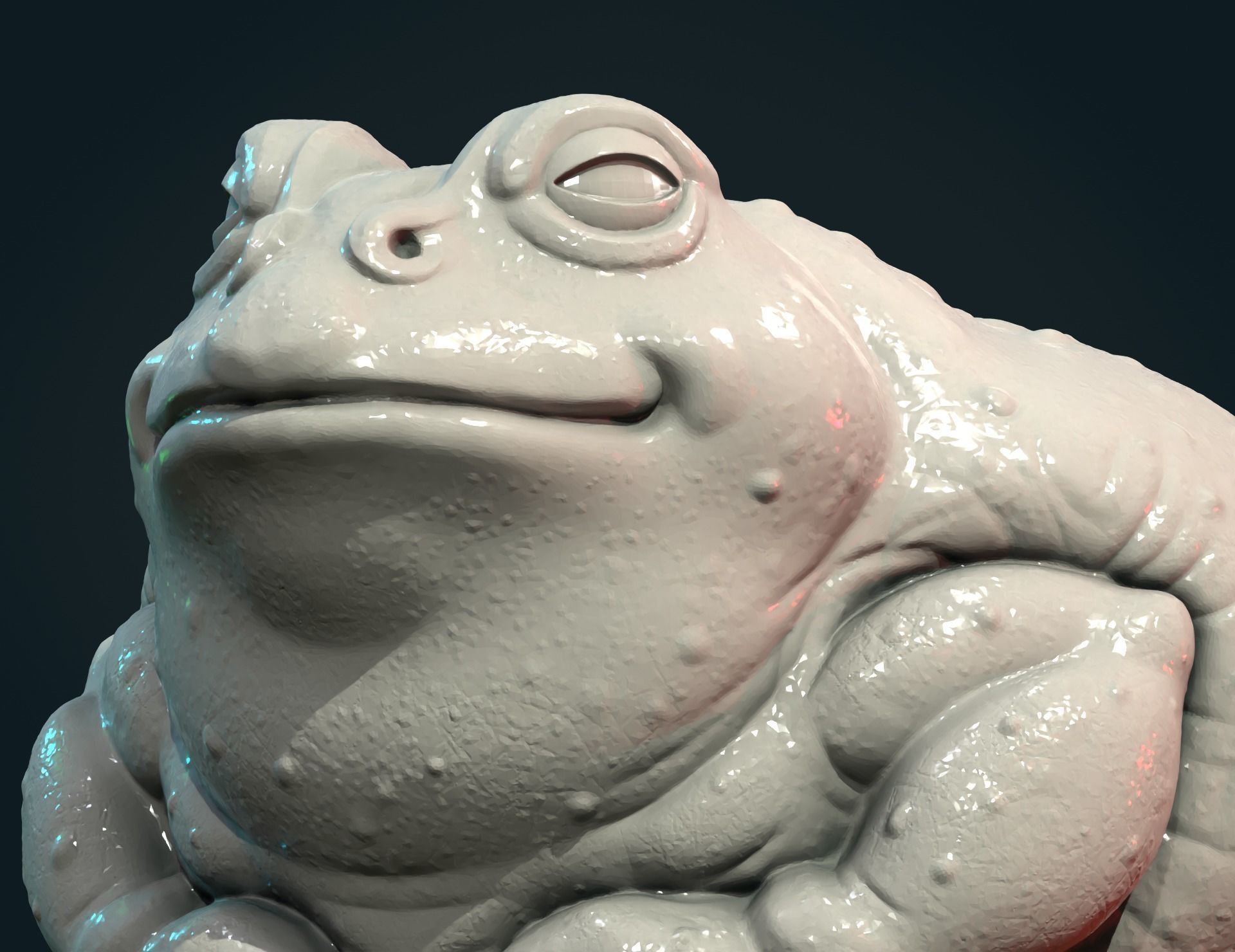 Fat Toad Frog 3D print model_11