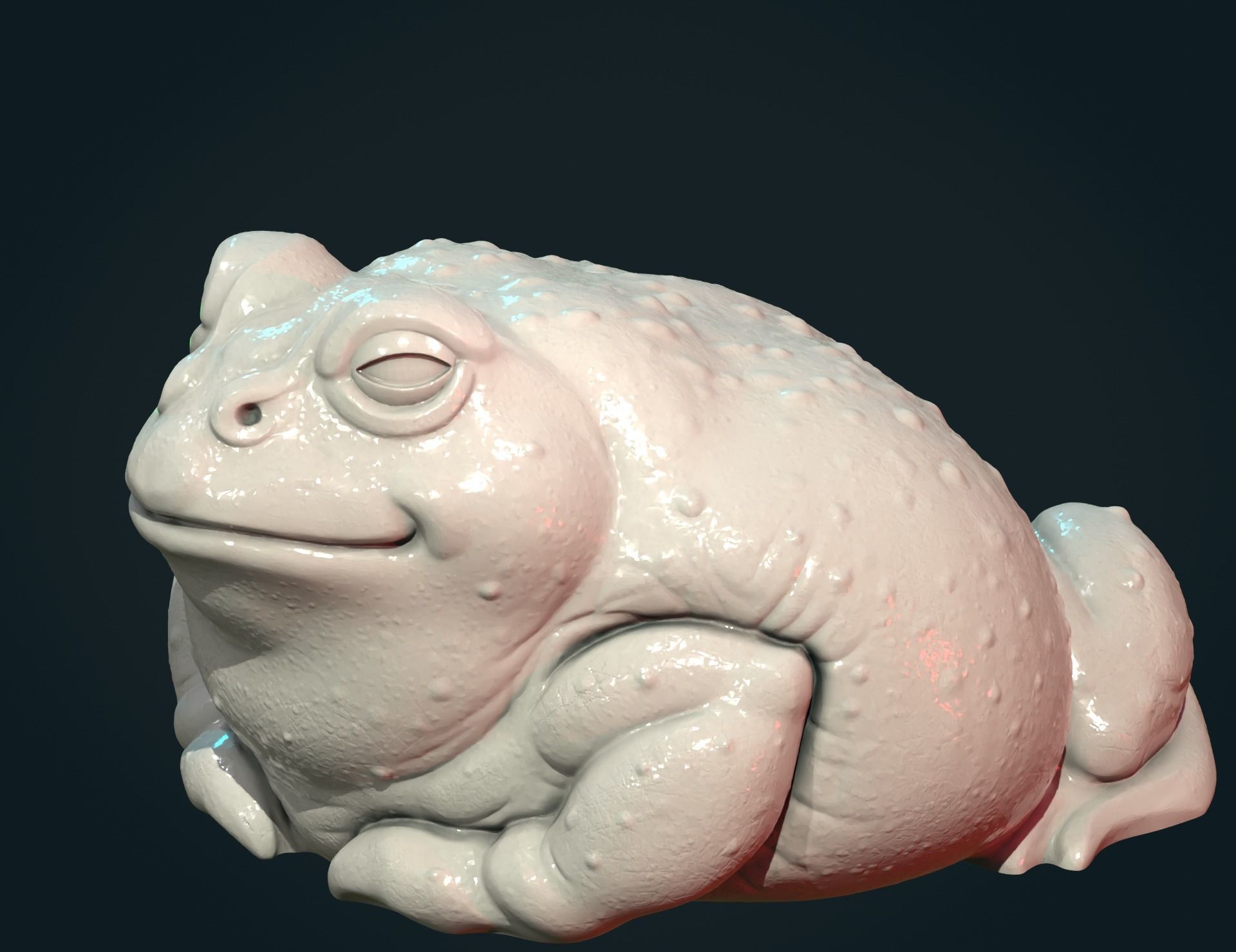 Fat Toad Frog 3D print model_3