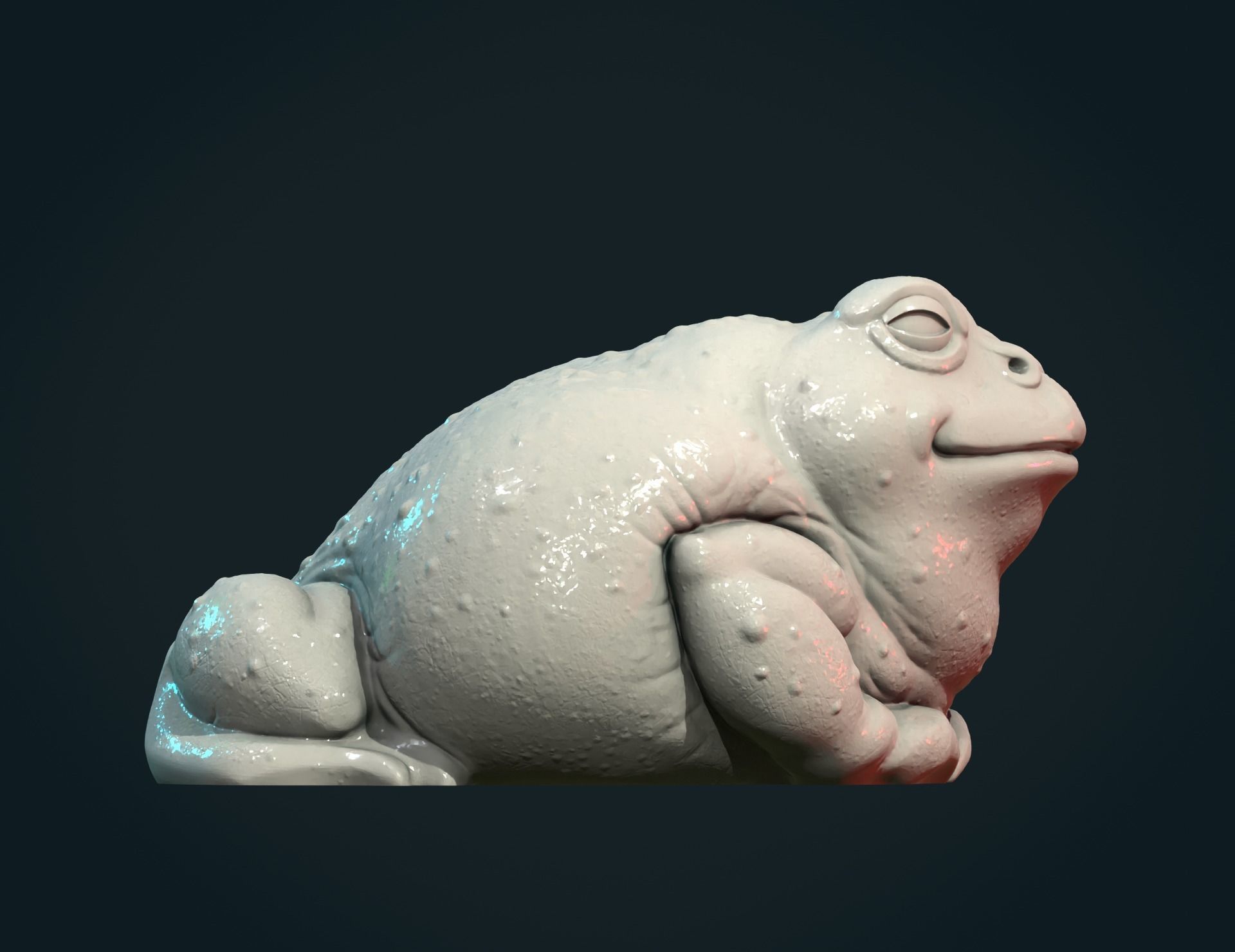 Fat Toad Frog 3D print model_4