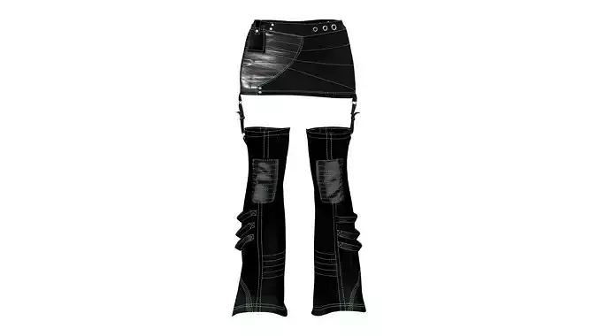 Cryo Punk Skirt With Leggings