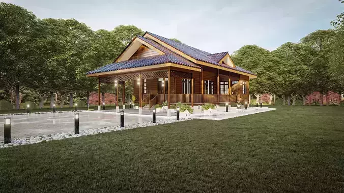 Timber house of Malaysia and Indonesia