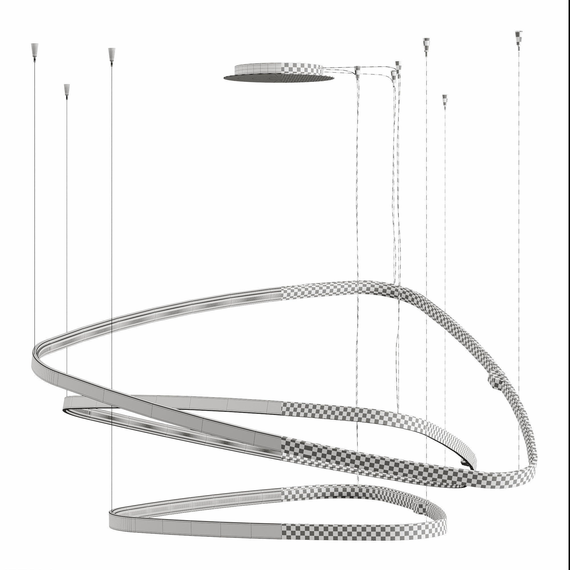 LuxLucia Casa Triangle Pendant Lamp 3D model_8