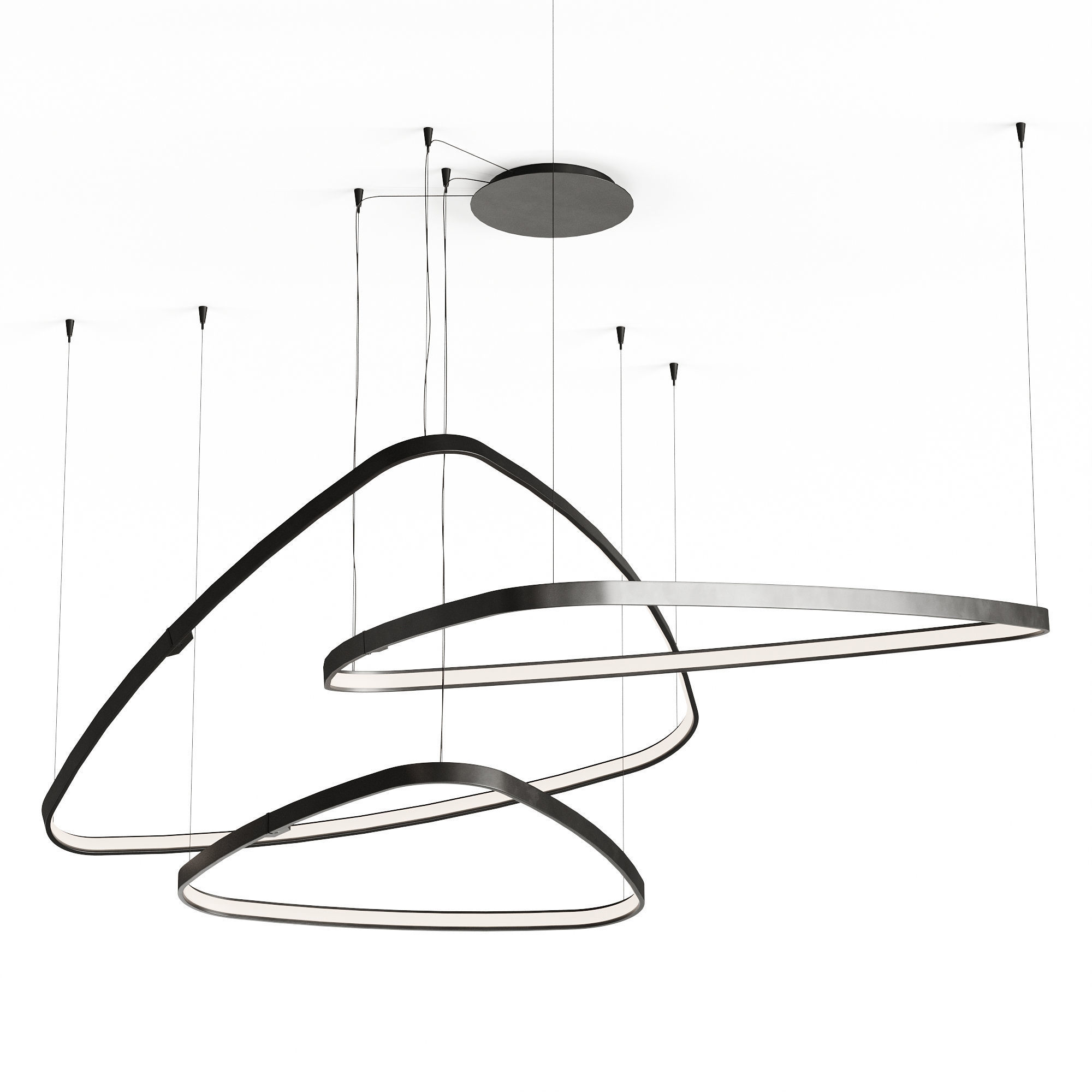 LuxLucia Casa Triangle Pendant Lamp 3D model_6