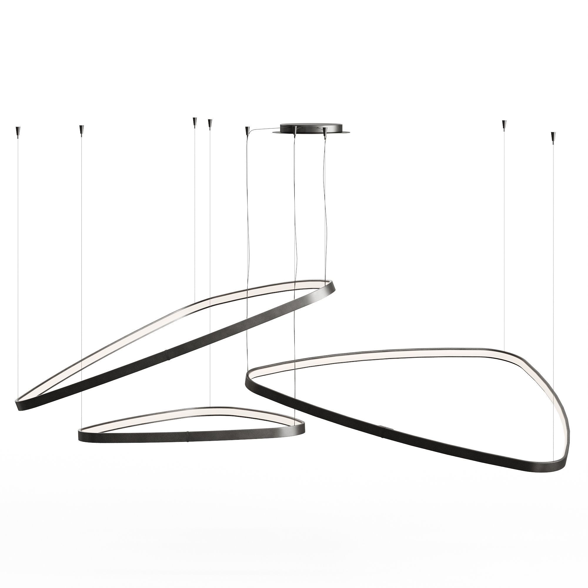 LuxLucia Casa Triangle Pendant Lamp 3D model_4