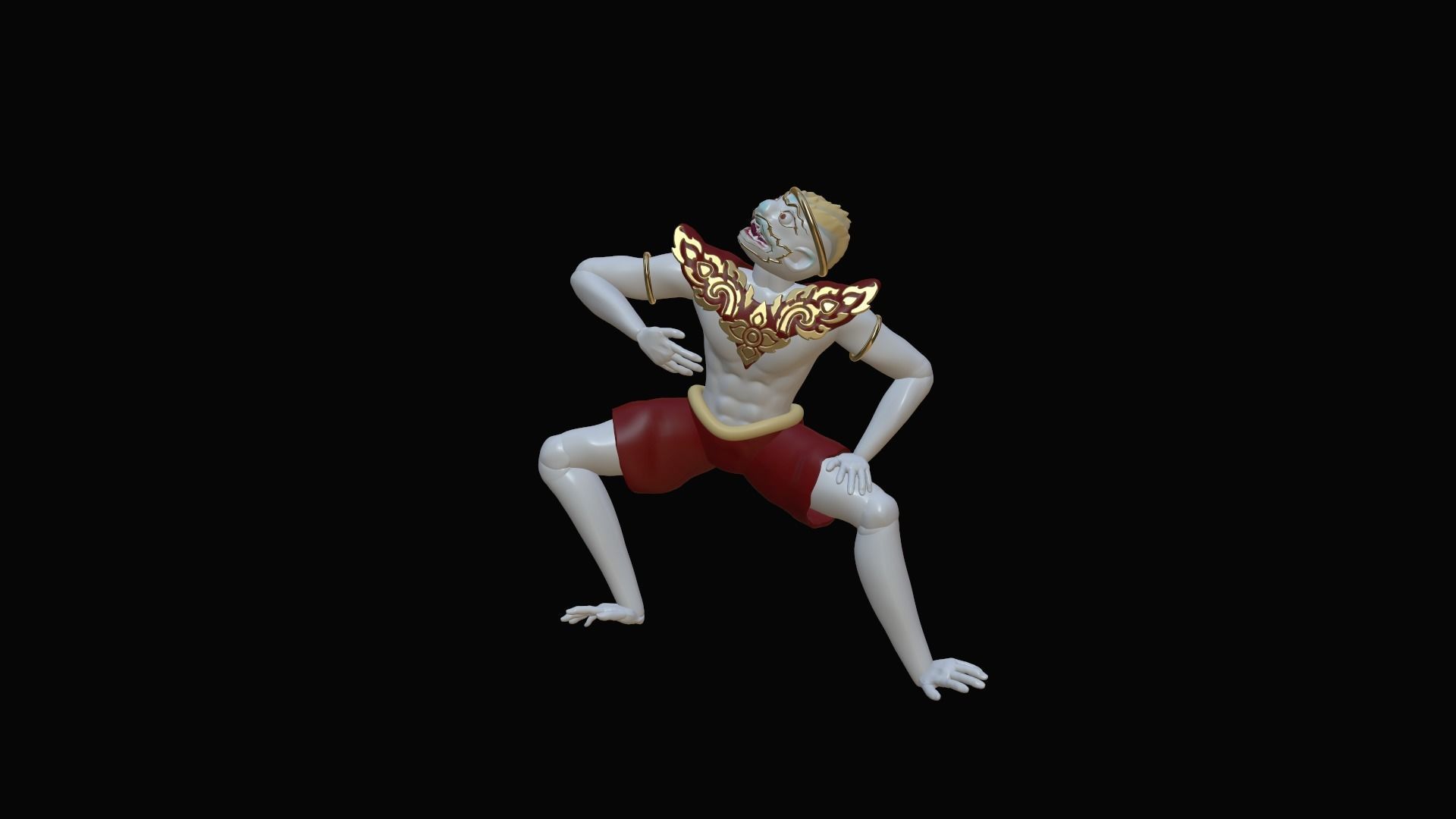 Hanuman 3D model cartoon character 3D print model_2