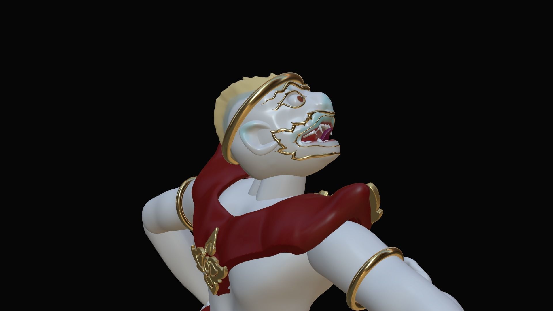 Hanuman 3D model cartoon character 3D print model_4