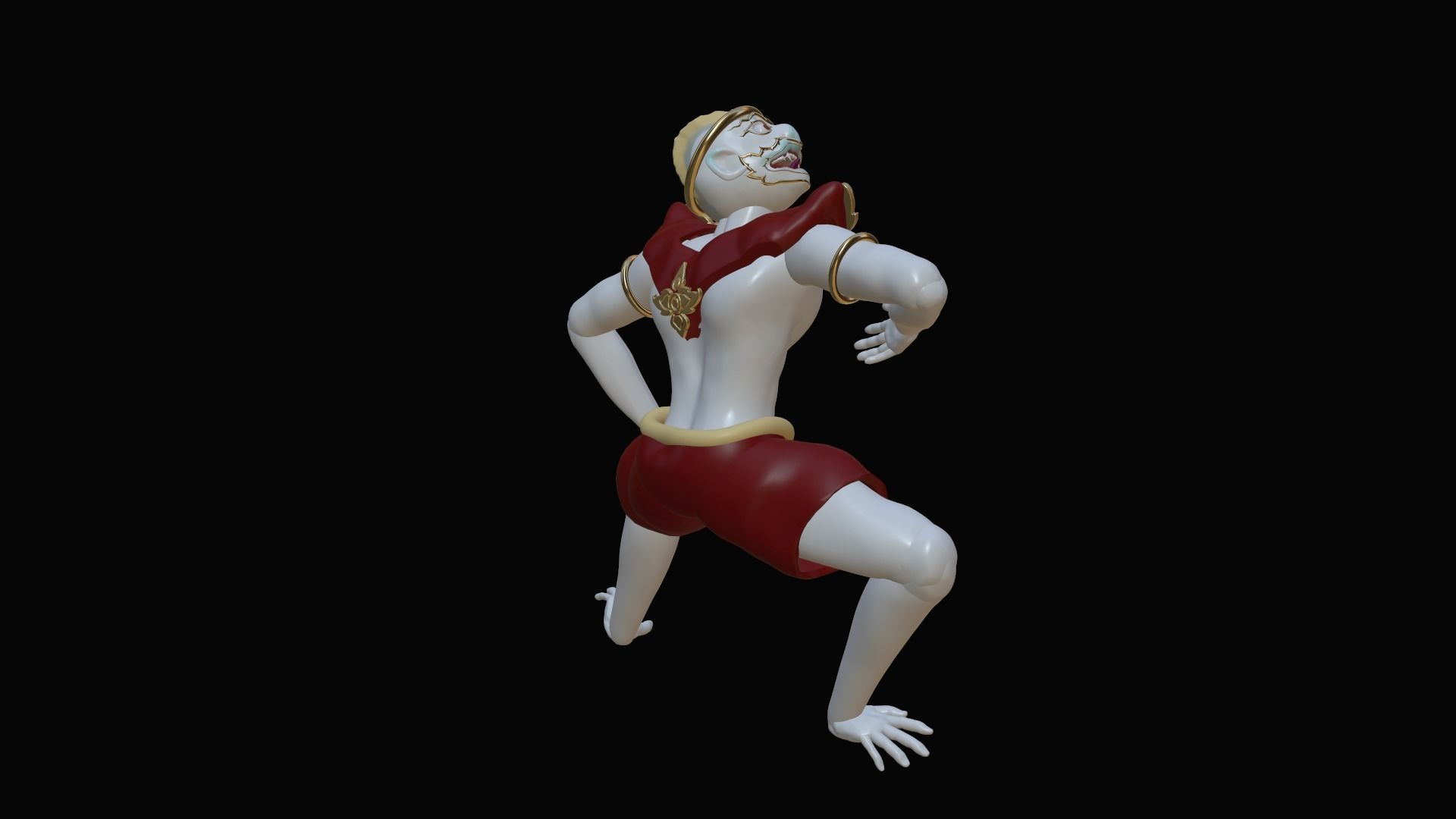 Hanuman 3D model cartoon character 3D print model_1