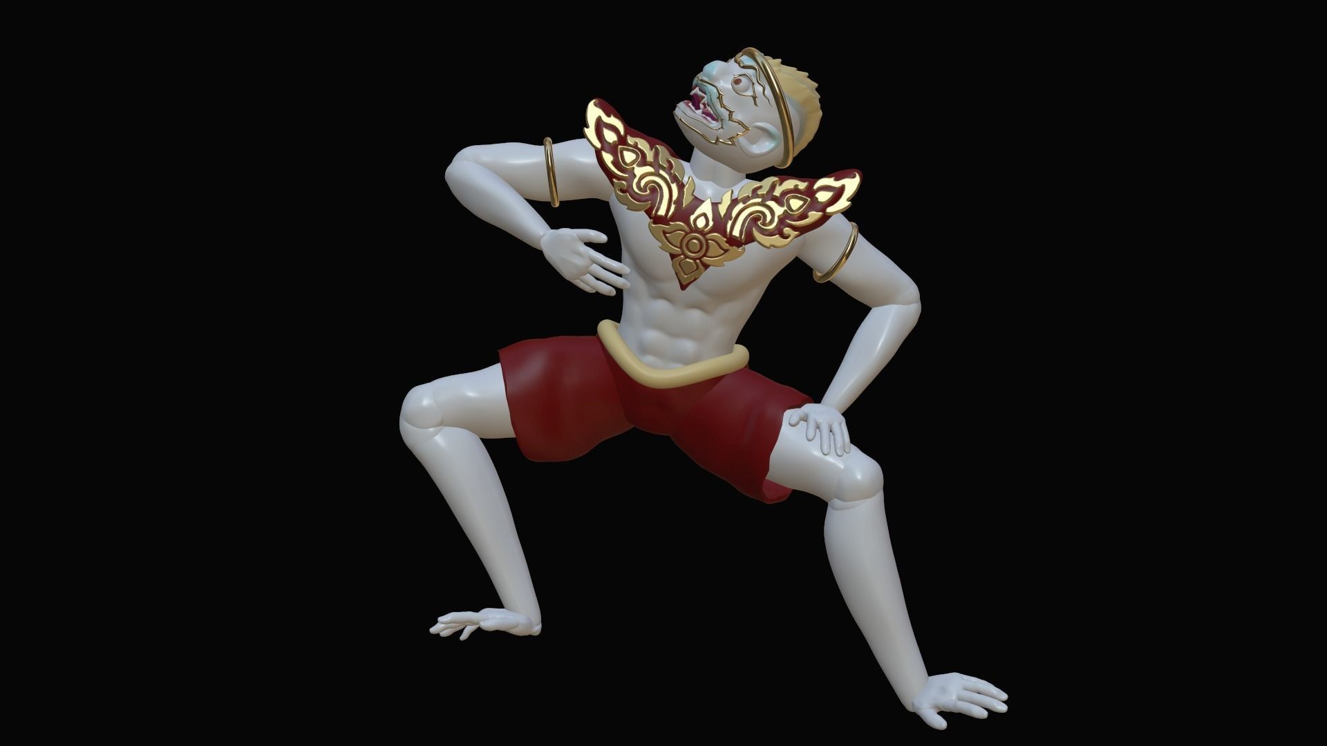 Hanuman 3D model cartoon character 3D print model_6