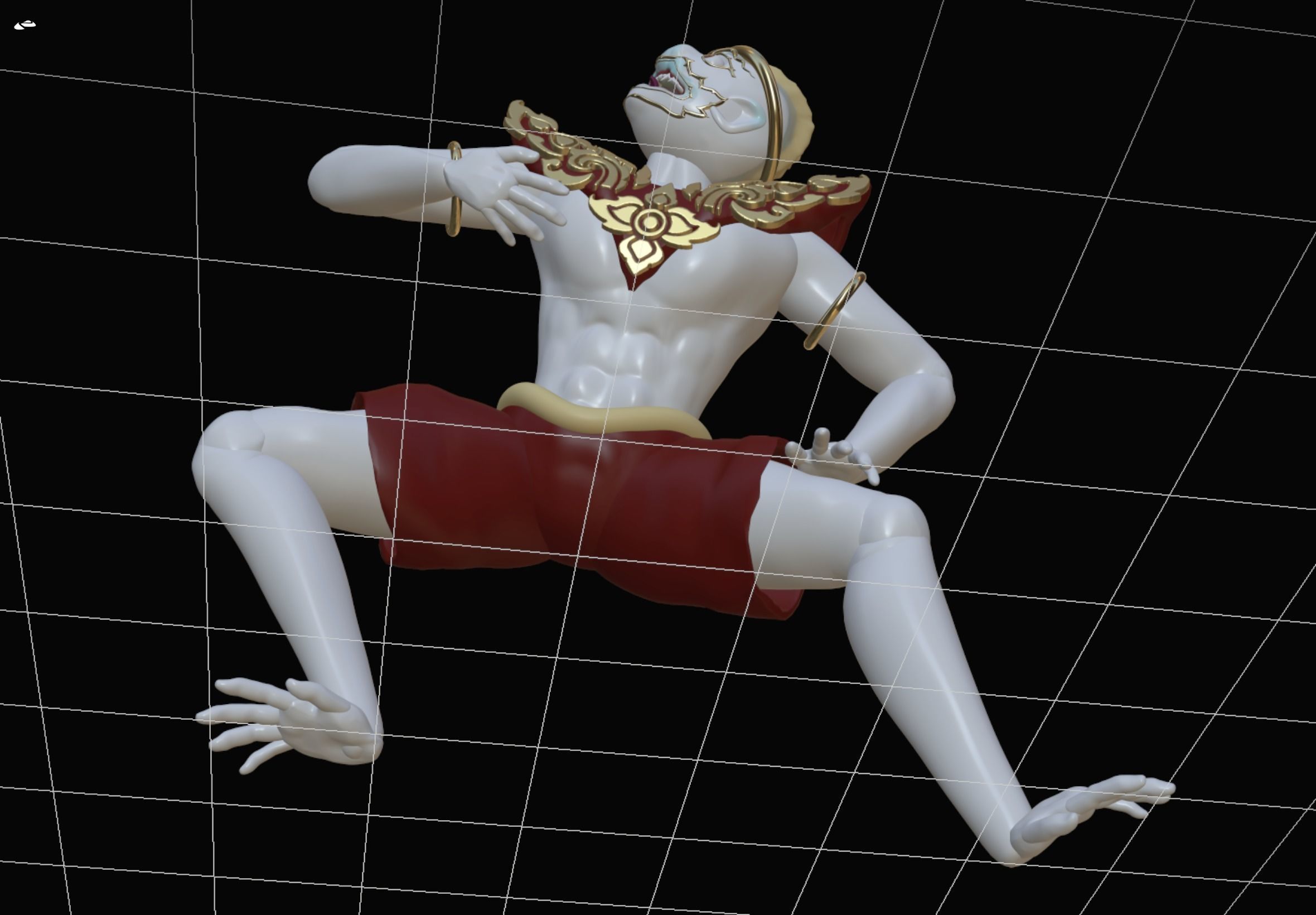 Hanuman 3D model cartoon character 3D print model_12