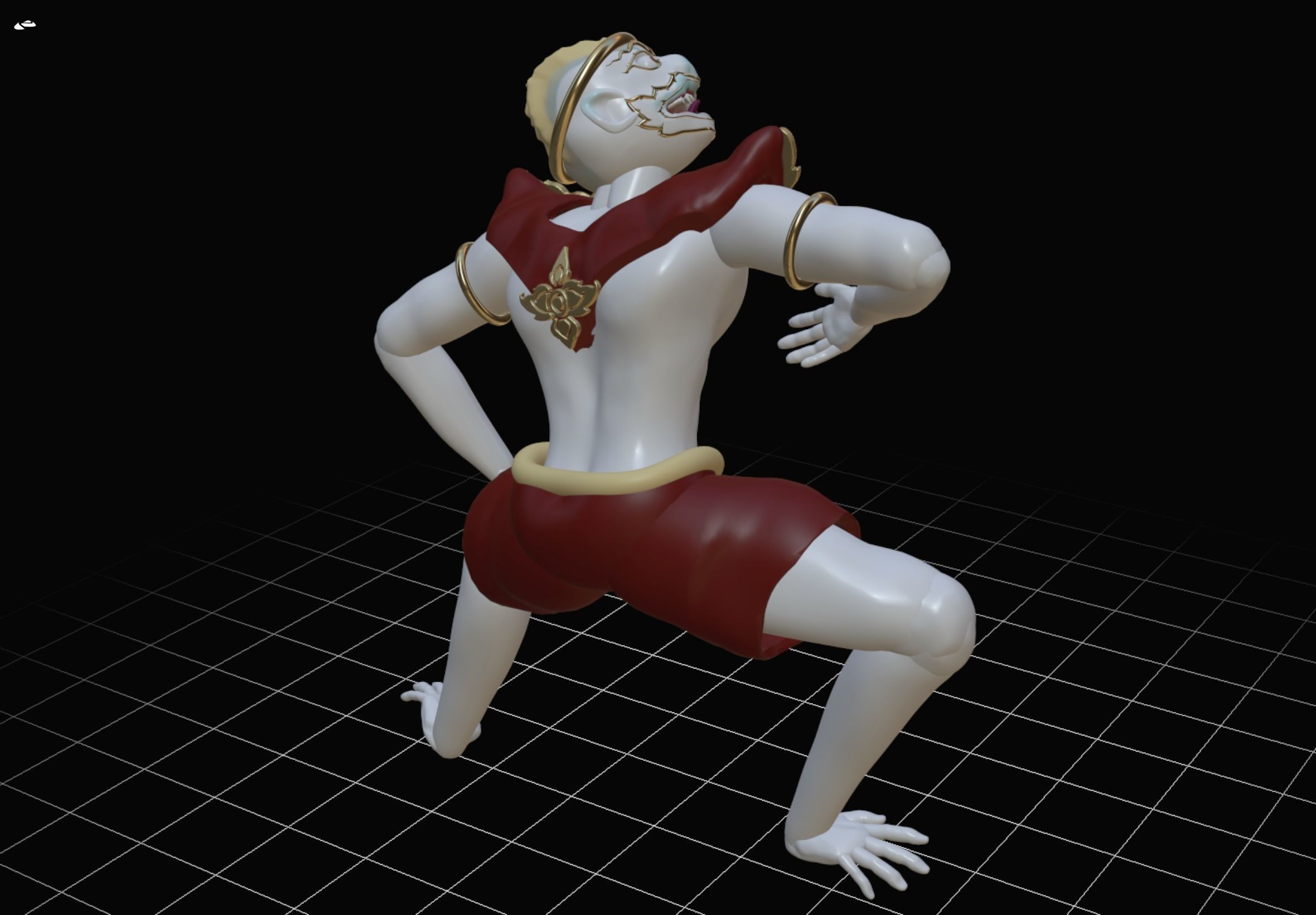 Hanuman 3D model cartoon character 3D print model_8