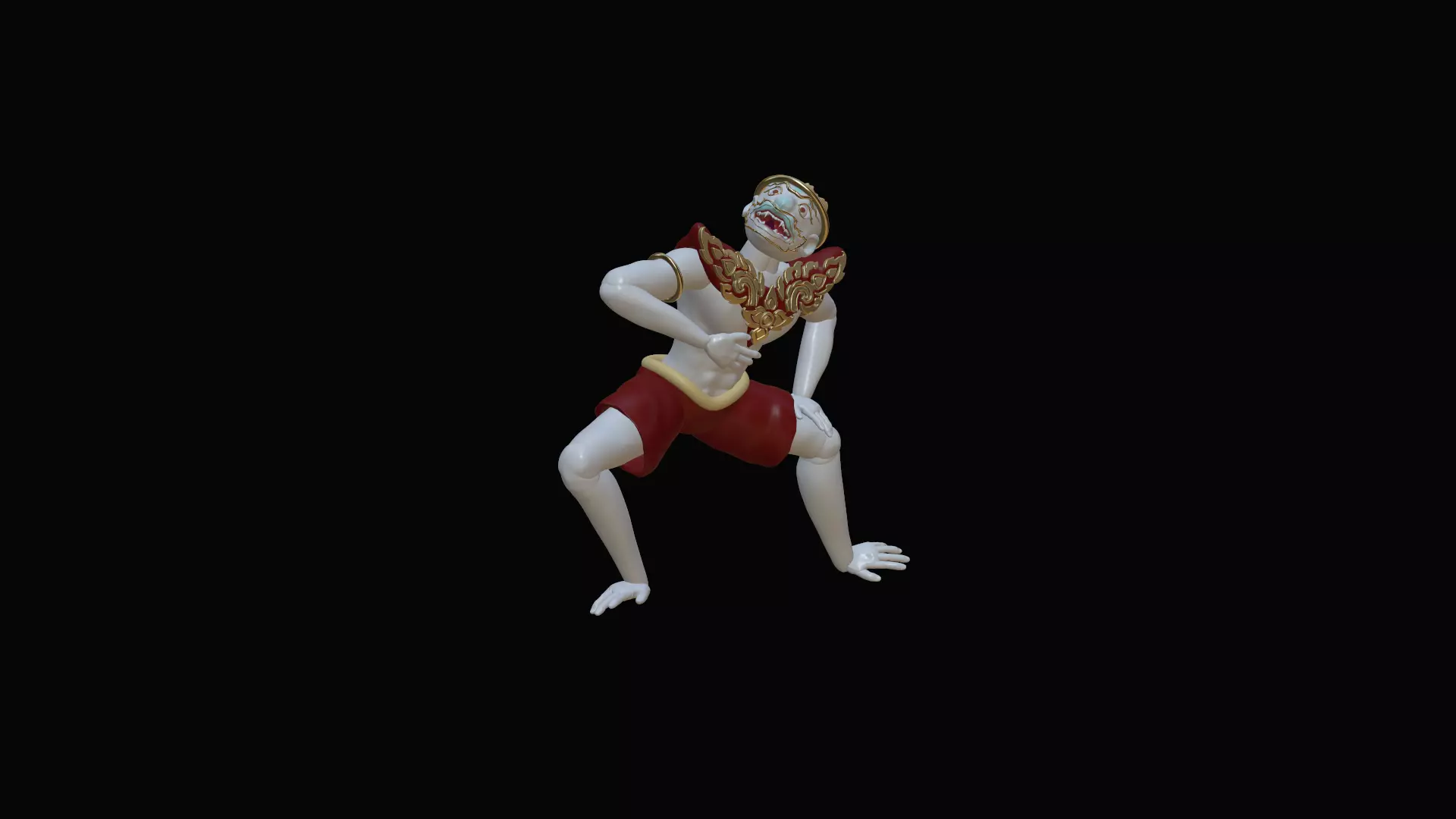 Hanuman 3D model cartoon character 3D print model_0