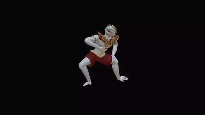 Hanuman 3D model cartoon character 3D print model