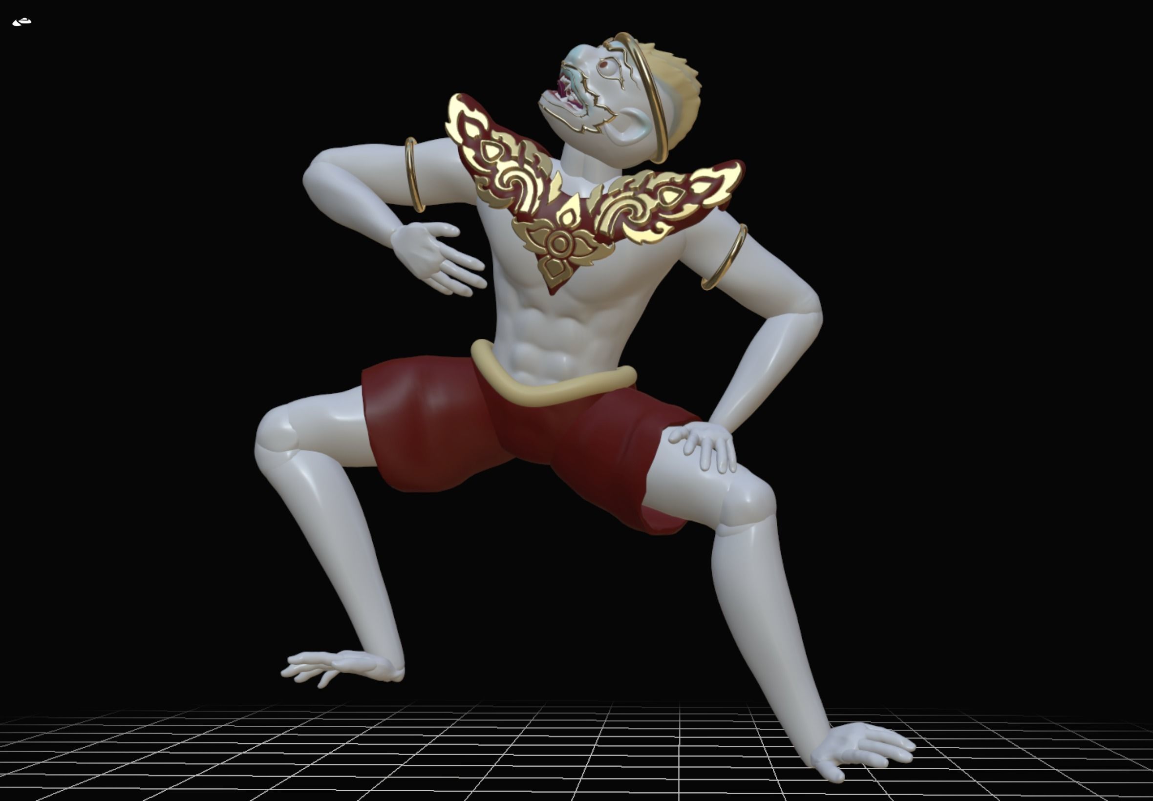 Hanuman 3D model cartoon character 3D print model_13