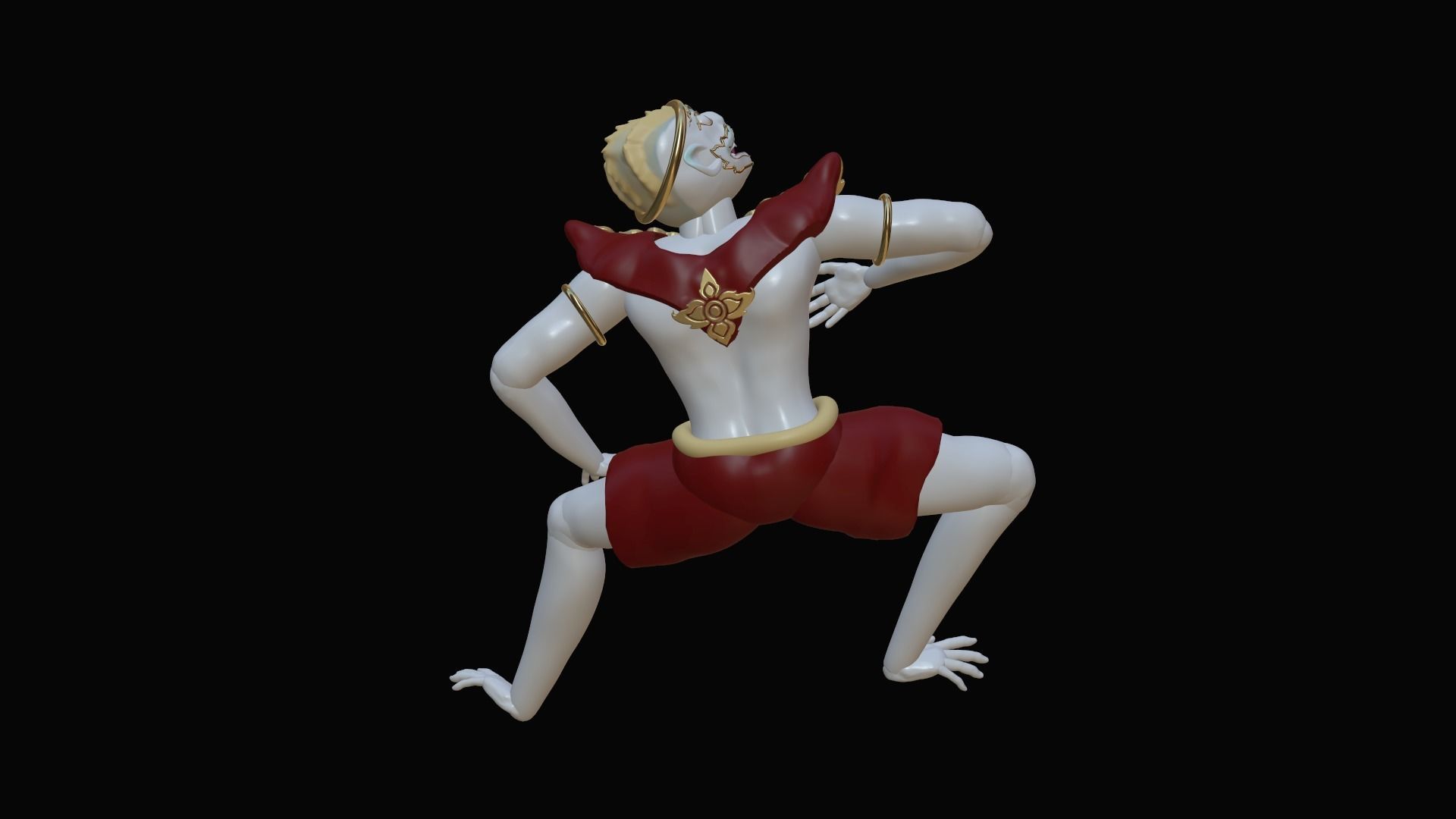 Hanuman 3D model cartoon character 3D print model_3