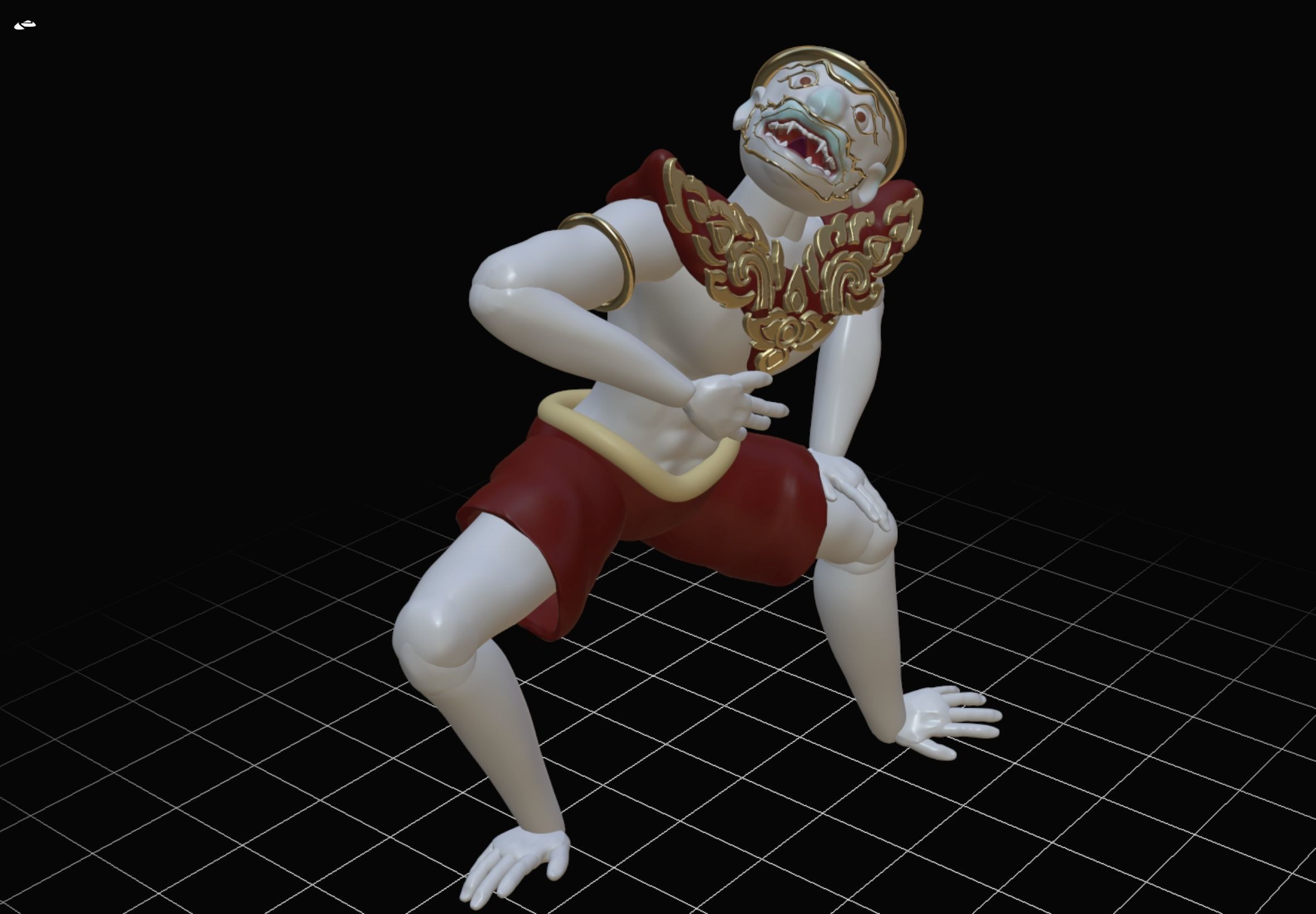 Hanuman 3D model cartoon character 3D print model_10